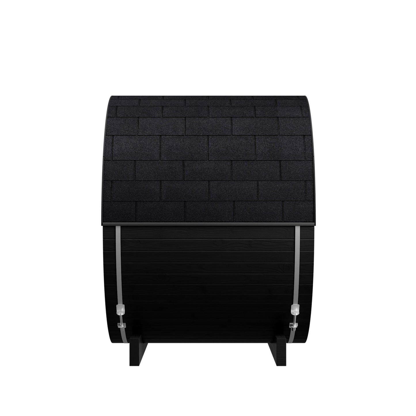 Thermo Wood Barrel Sauna with Window - Micro Black (2 Person) Barrel Sauna | Finnmark Sauna