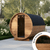 Thermo Wood Barrel Sauna with Window - Regular with Changing Room (2-4 Person)