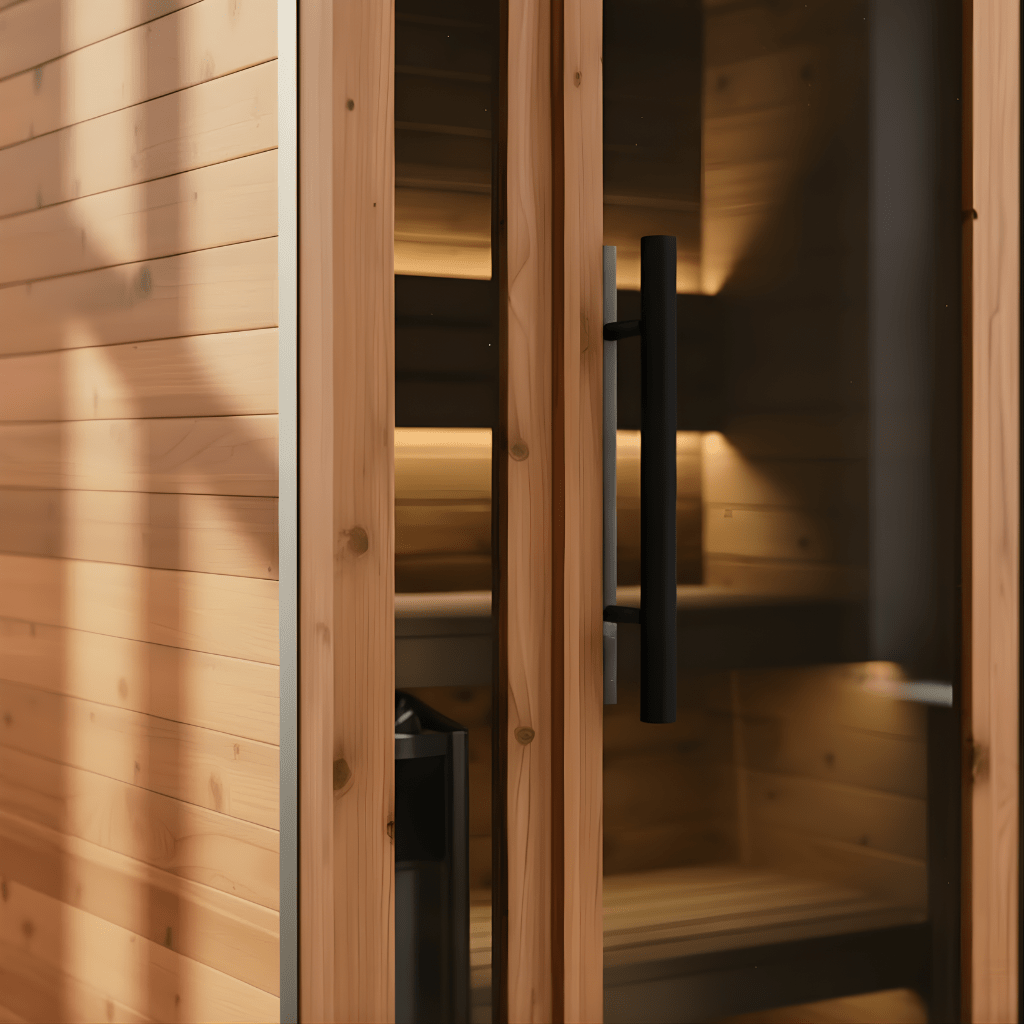 Thermo Wood Cube Indoor Sauna - Mini (2 Person) Barrel Sauna | Finnmark Sauna