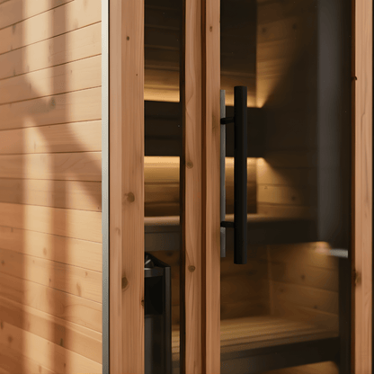Thermo Wood Cube Indoor Sauna - Mini (2 Person) Barrel Sauna | Finnmark Sauna