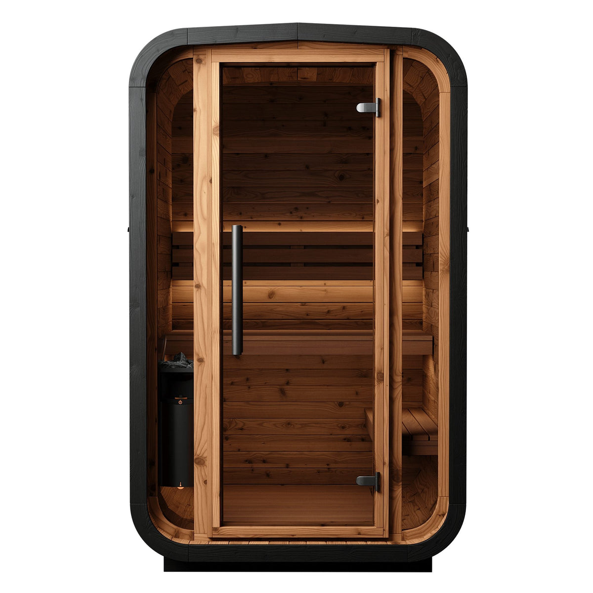 Outdoor Cube Sauna (2 Person) in Black