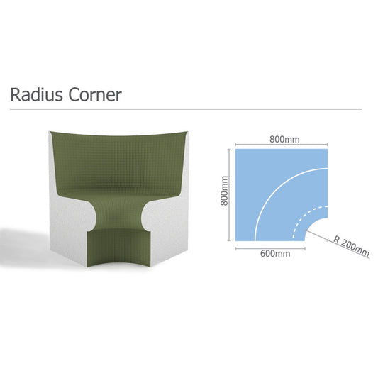 Tileable Steam Room Radius Corner - Buckingham Steam Room | Finnmark Sauna