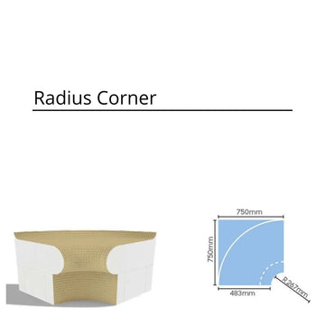 Tileable Steam Room Radius Corner - Hampshire