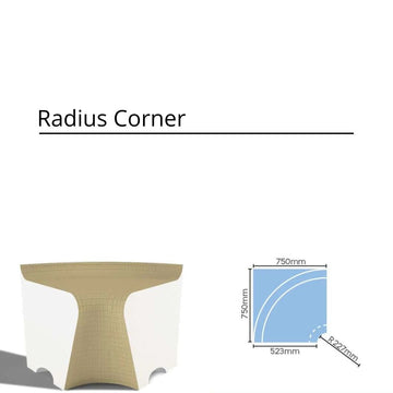 Tileable Steam Room Radius Corner - York