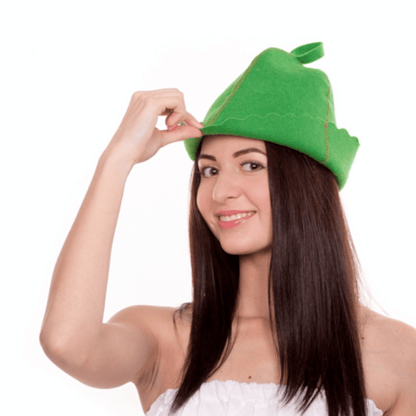 Traditional Green Sauna Hat (100% Wool) Sauna Hat | Finnmark Sauna