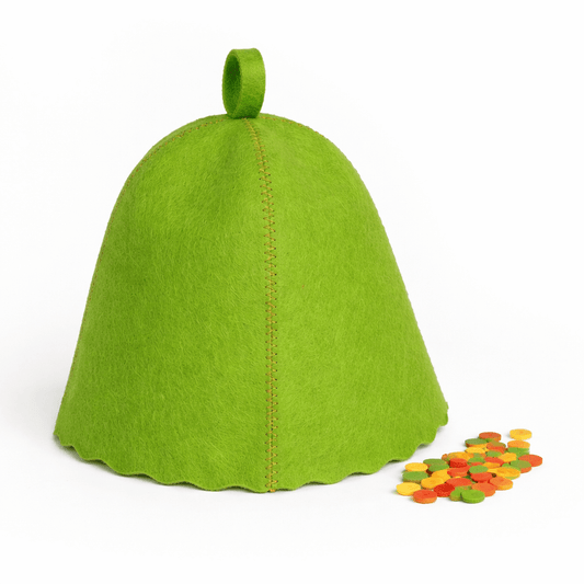 Traditional Green Sauna Hat (100% Wool) Sauna Hat | Finnmark Sauna
