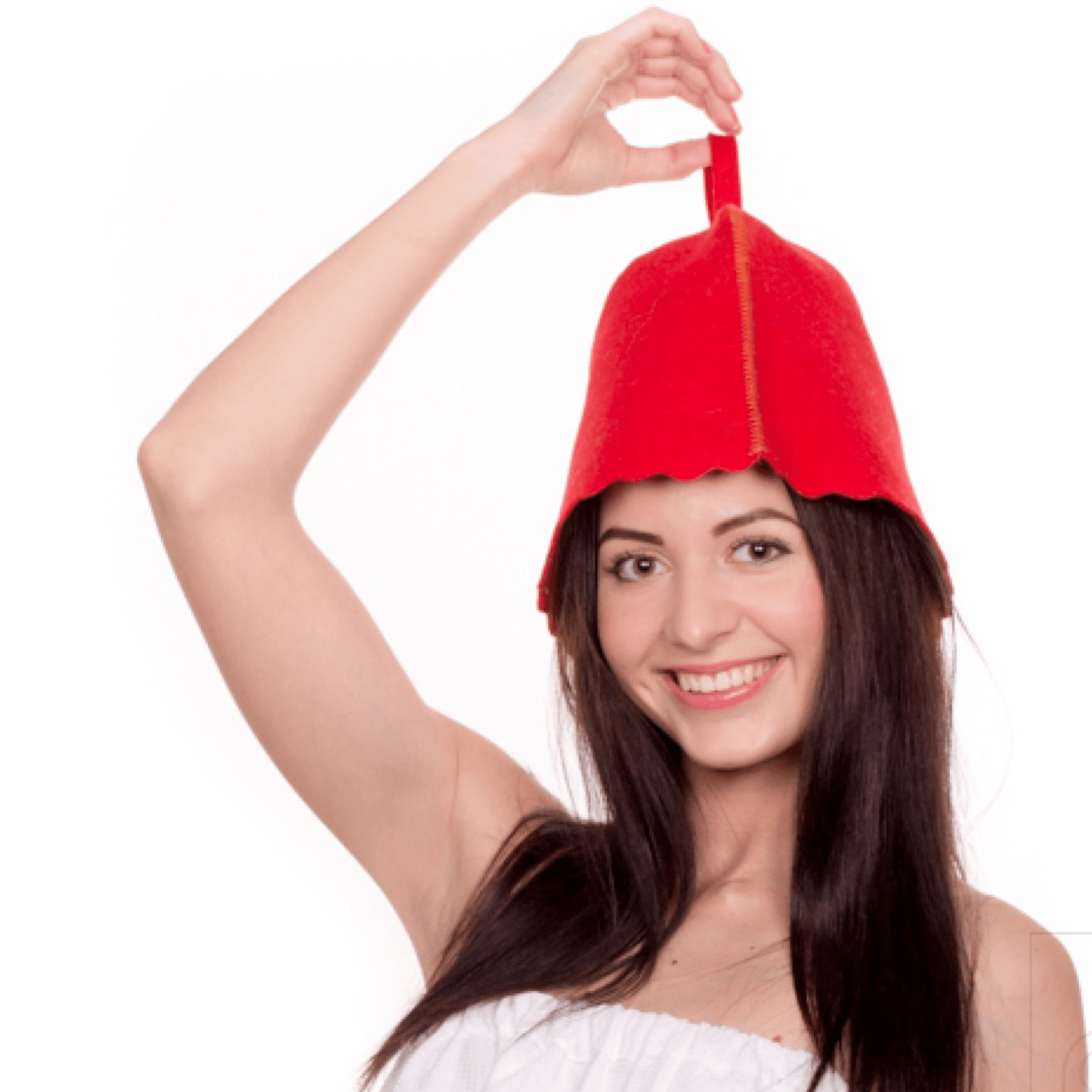 Traditional Red Sauna Hat (100% Wool) Sauna Hat | Finnmark Sauna