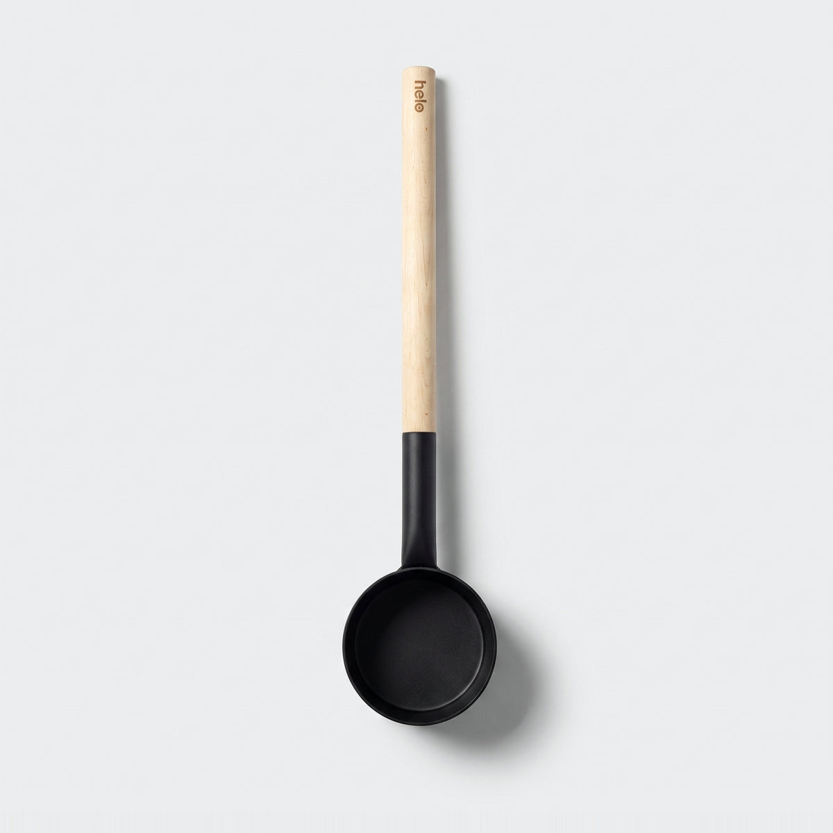 Black Anodised Aluminium Sauna Ladle (Brilliant Range) by Helo - flat lay