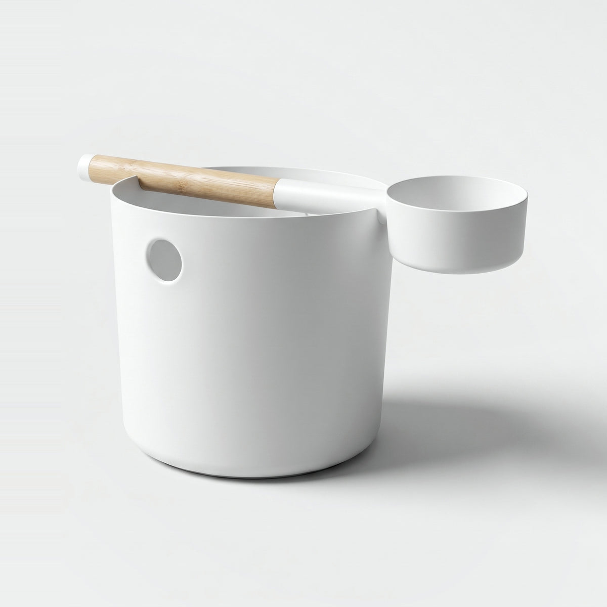 KOLO Sauna Bucket and Ladle Set White - studio