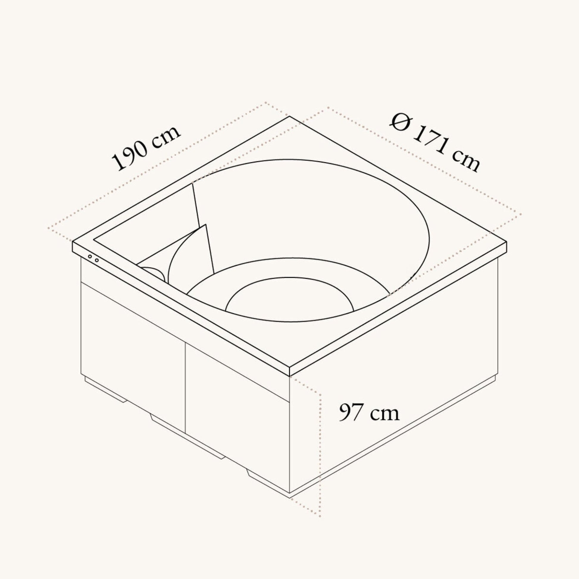 Vuolle Compact Outdoor Hot Tub by Drop Spa Spa | Finnmark Sauna