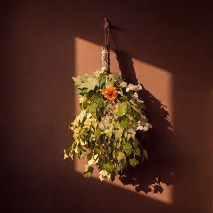 Sauna Whisk Herbal - lifestyle in sunlight