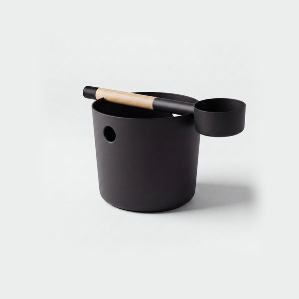 KOLO Sauna Bucket and Ladle Set Black - hero