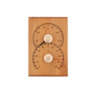4 Living Sauna Thermometer & Hygrometer Heat Treated Alder