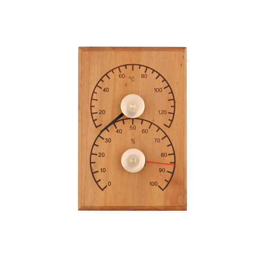 4 Living Sauna Thermometer & Hygrometer Heat Treated Alder Sauna Thermometer/Hygrometer | Finnmark Sauna