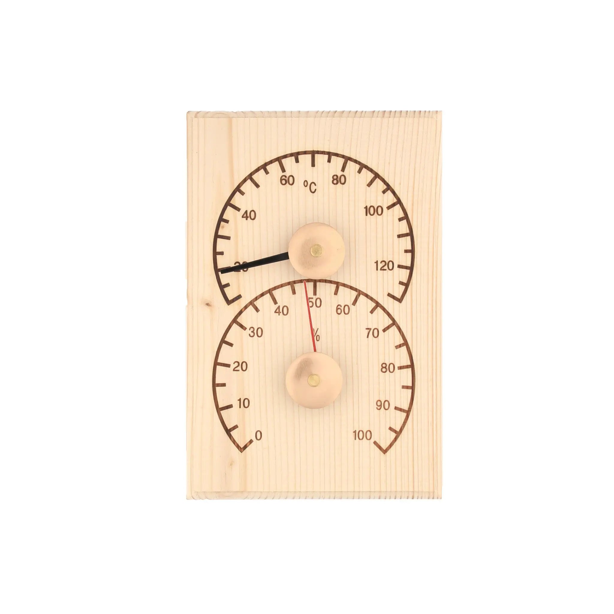 4 Living Sauna Thermometer & Hygrometer Pine Sauna Thermometer/Hygrometer | Finnmark Sauna