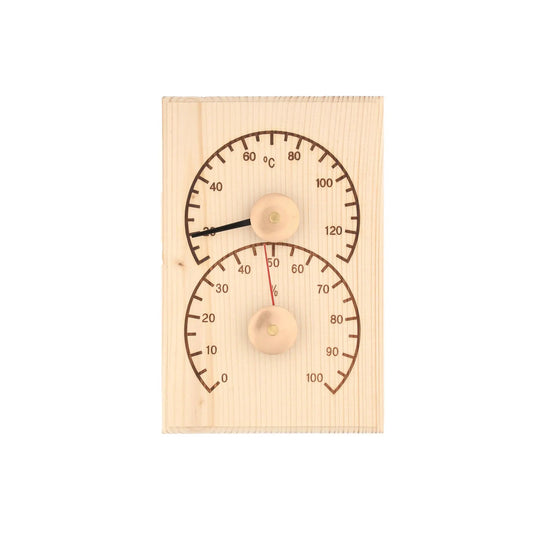 4 Living Sauna Thermometer & Hygrometer Pine Sauna Thermometer/Hygrometer | Finnmark Sauna