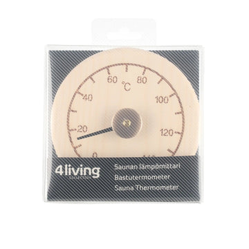 4 Living Sauna Thermometer Pine Sauna Thermometer | Finnmark Sauna