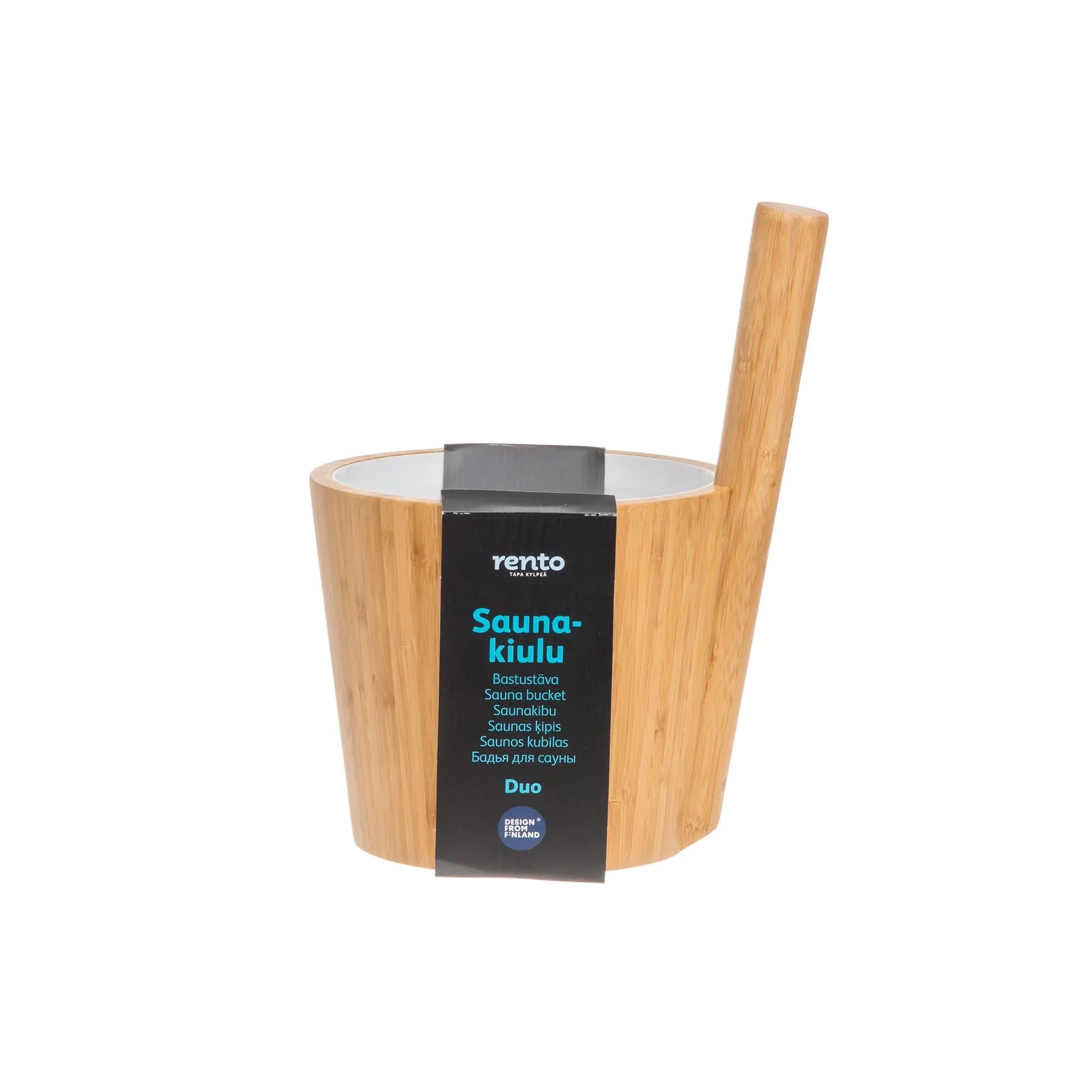 Rento Bamboo Duo Sauna Bucket Pail 5 Litre Sauna Bucket/Pail | Finnmark Sauna