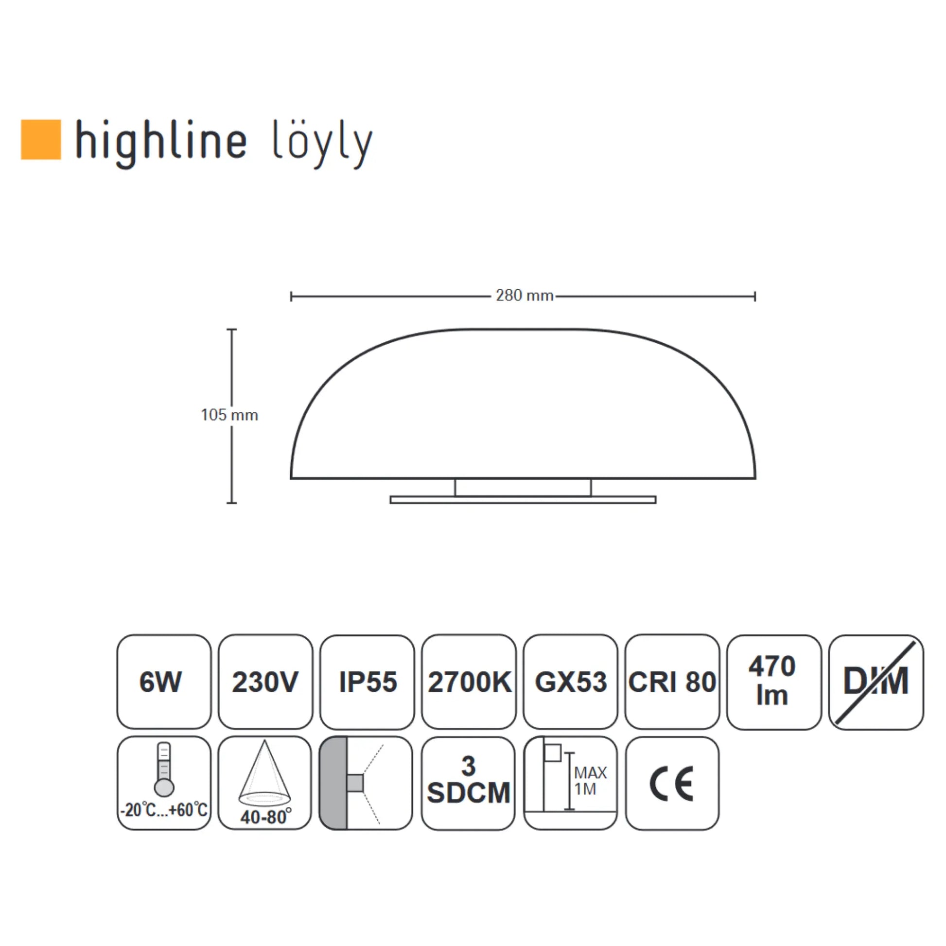 Sauna Lighting SAAS Highline Löyly Sauna Light | Finnmark Sauna