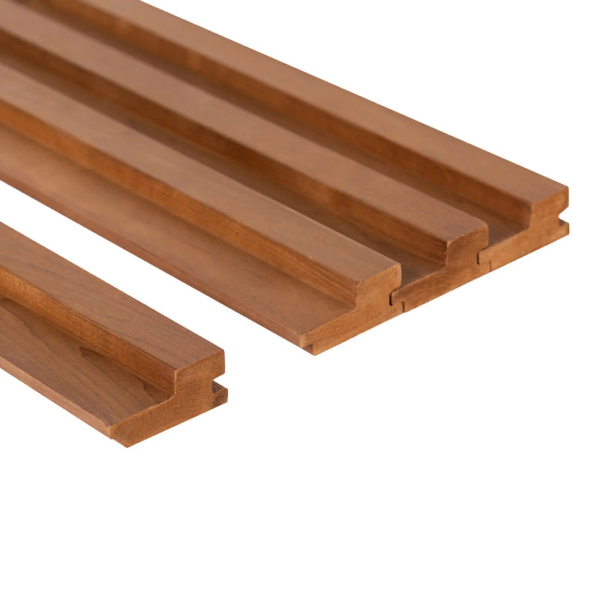 Dark Thermo Alder Sauna Wood Cladding Step 64mm (Pack of 4) Sauna Timber | Finnmark Sauna