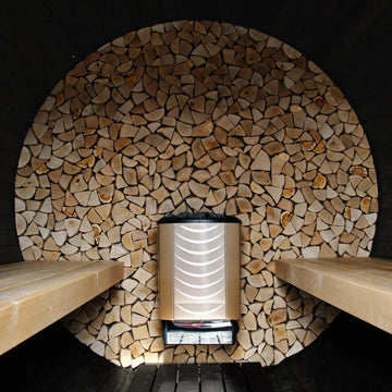 Decorative Log Panel Birch Sauna Timber | Finnmark Sauna