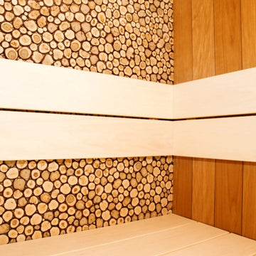 Decorative Log Panel Juniper Sauna Kits | Finnmark Sauna
