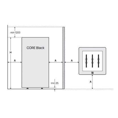 HUUM CORE Black Electric Sauna Heater | Finnmark Sauna