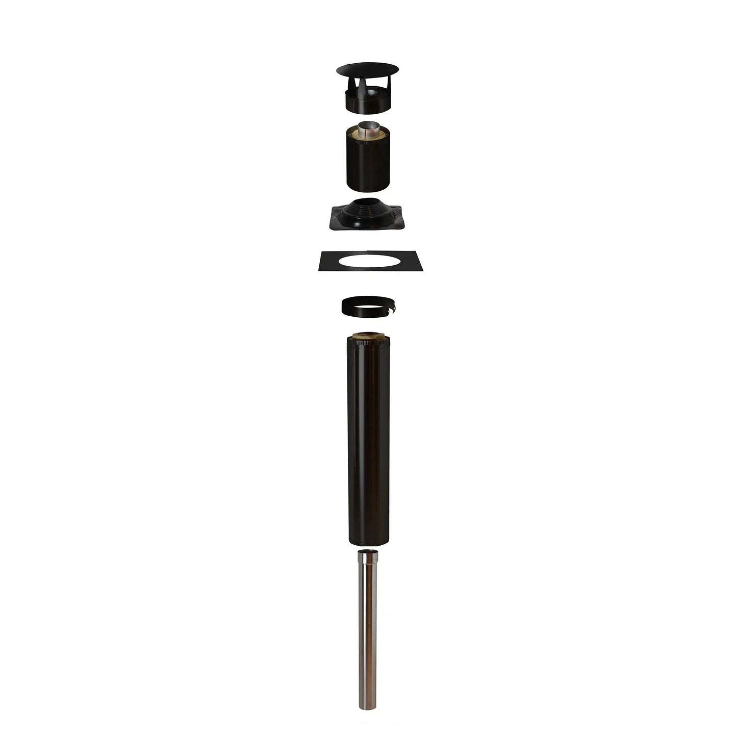 Narvi Insulated Steel Flue / Chimney Kit 15 D-125mm & Extension Tubes Flue parts, adapters & flanges | Finnmark Sauna