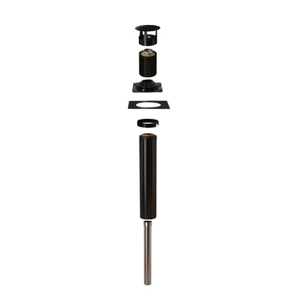 Narvi Insulated Steel Flue / Chimney Kit 15 D-125mm & Extension Tubes Flue parts, adapters & flanges | Finnmark Sauna
