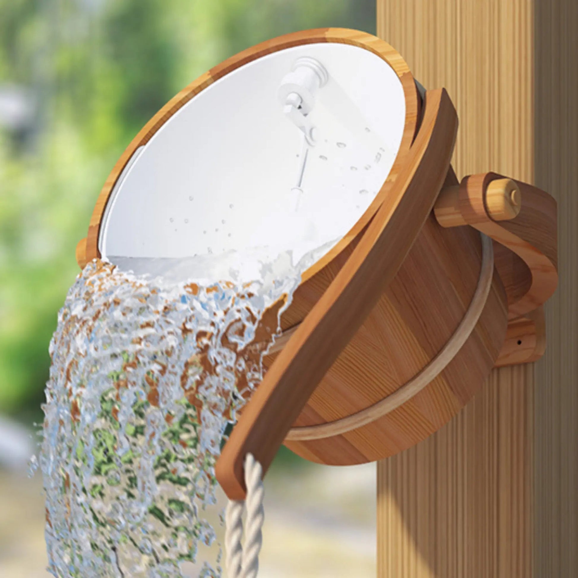 Luxurious Waterfall Effect Pail Shower (18 Litres) Sauna Buckets & Ladles | Finnmark Sauna