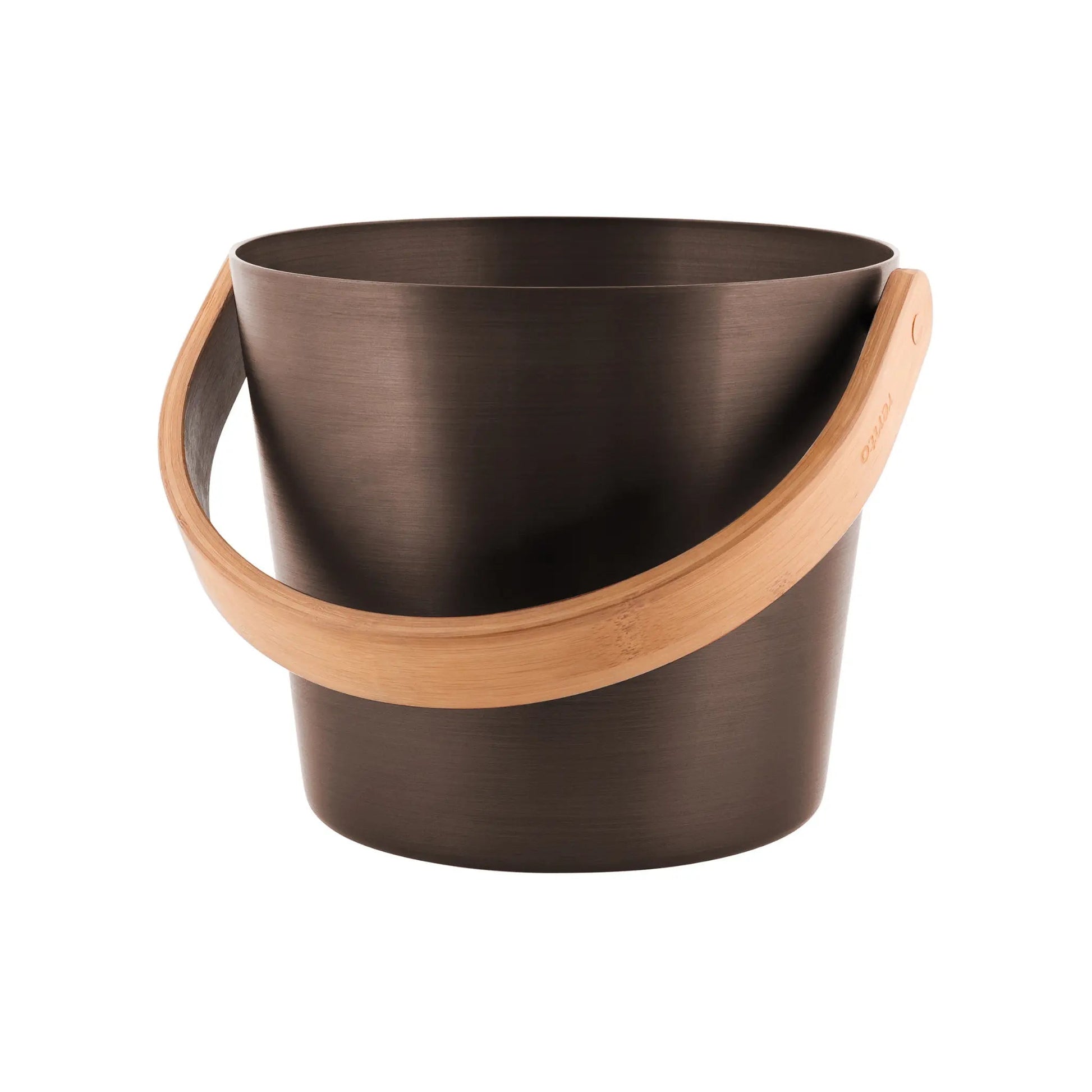 Rento 5 Litre Anodised Aluminium Sauna Bucket in Brown/Black Sauna Bucket/Pail | Finnmark Sauna