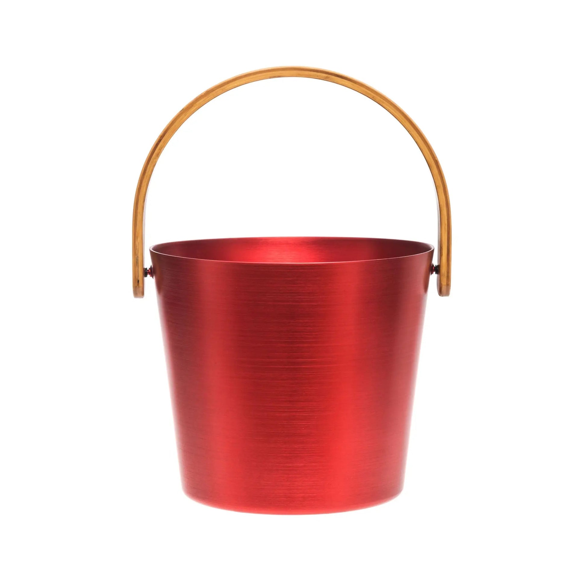 Rento 5 Litre Anodised Aluminium Sauna Bucket in Fiery Red Sauna Bucket/Pail | Finnmark Sauna