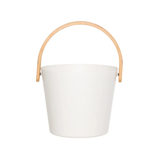 Rento 5 Litre Anodised Aluminium Sauna Bucket White Sauna Bucket/Pail | Finnmark Sauna