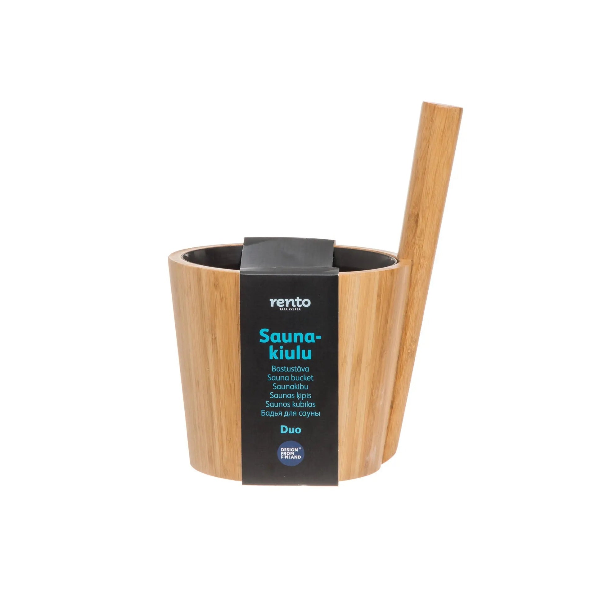 Rento Bamboo Duo Sauna Bucket Pail 5 Litre Sauna Bucket/Pail | Finnmark Sauna