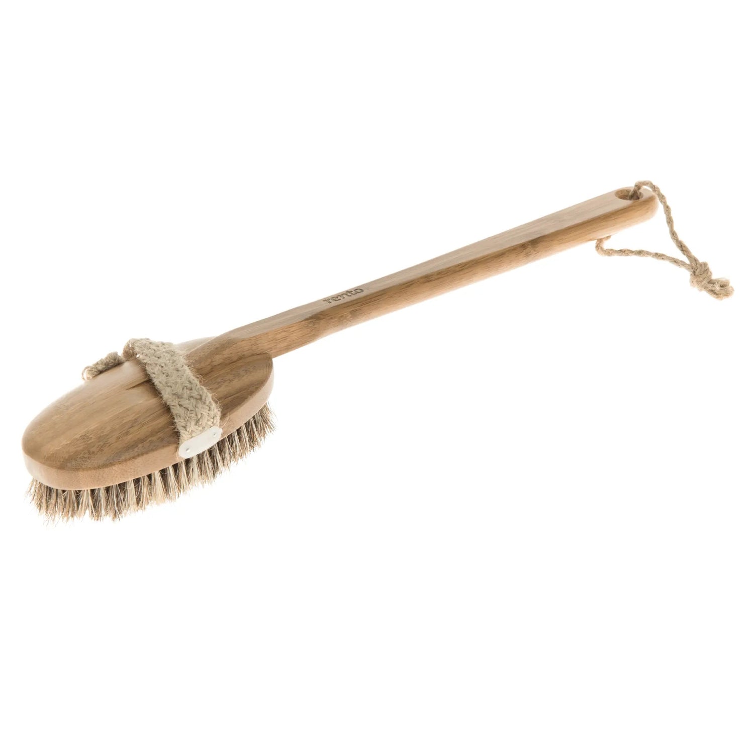 Rento Exfoliating Sauna Bath Brush Bamboo & Natural Hair Bath Brush | Finnmark Sauna