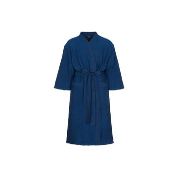 Rento Kenno Bathrobe Recycled Cotton Dark Blue Sauna Robes & Dressing Gowns | Finnmark Sauna