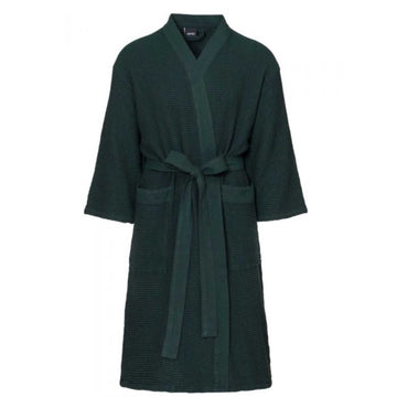 Rento Kenno Bathrobe Recycled Cotton Dark Green Sauna Robes & Dressing Gowns | Finnmark Sauna