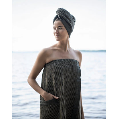 Rento Kenno Sarong Brown Sauna Towel | Finnmark Sauna