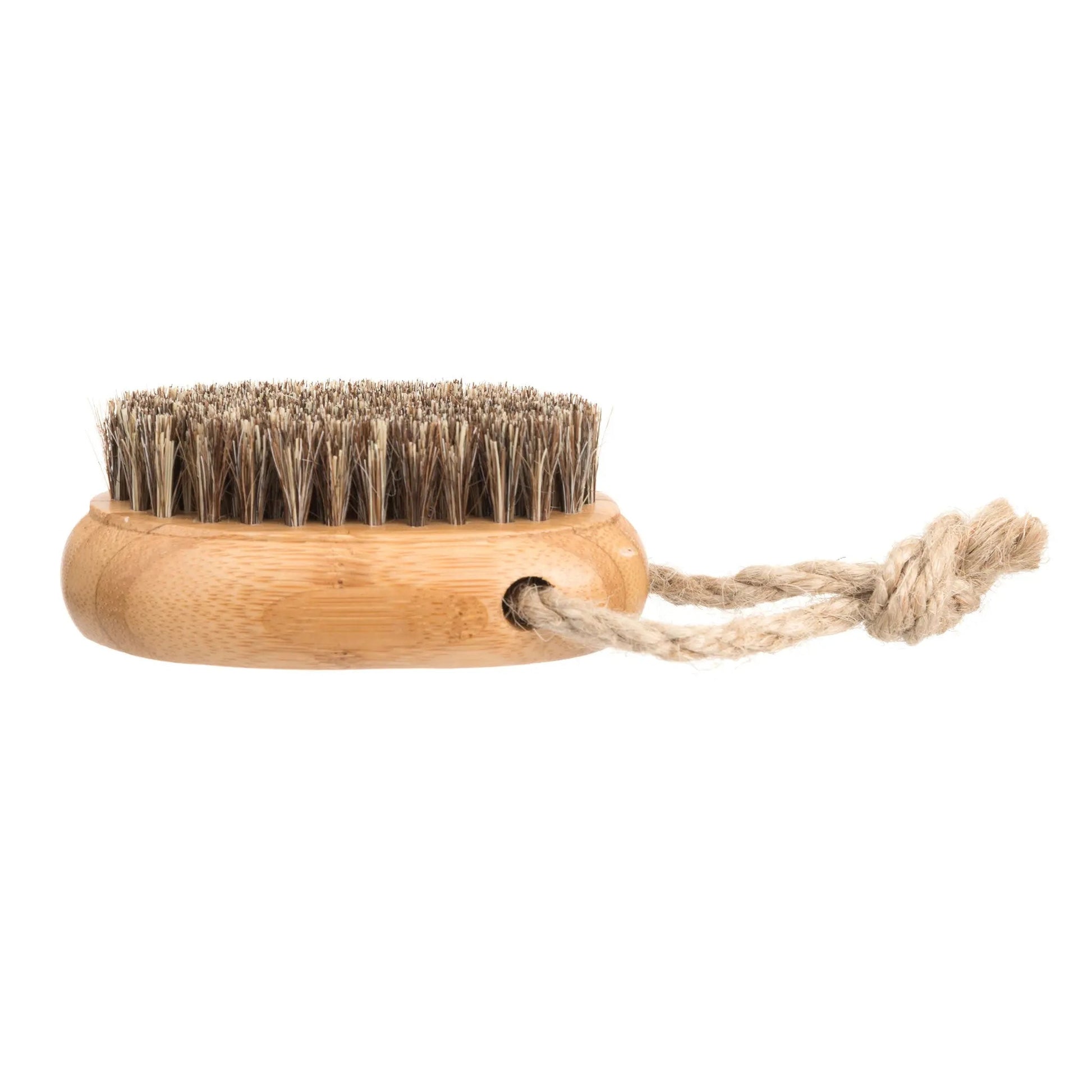 Rento Oval Wooden Nail Brush Bamboo & Natural Hair Bath Brush | Finnmark Sauna