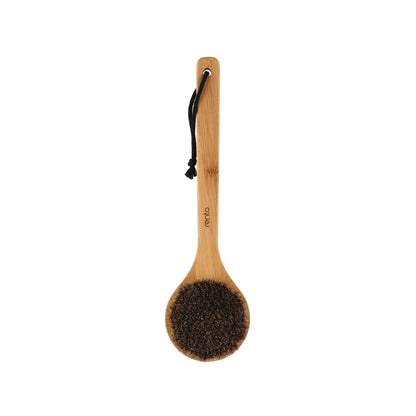 Rento Round Sauna Bath Brush Bamboo & Natural Hair Bath Brush | Finnmark Sauna