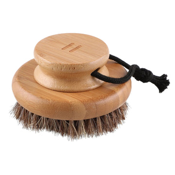Rento Wooden Body Brush Bamboo & Natural Hair Bath Brush | Finnmark Sauna