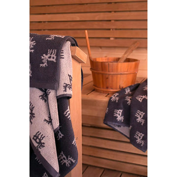 Sauna Bath and Hand Towel - Reindeer Sauna Towel | Finnmark Sauna