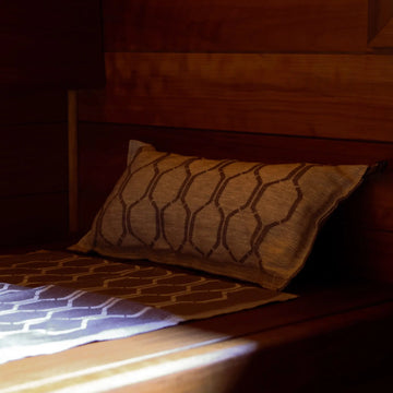 Sauna Pillow Nimikko Collection by Jokipiin Pellava White/Dark Grey