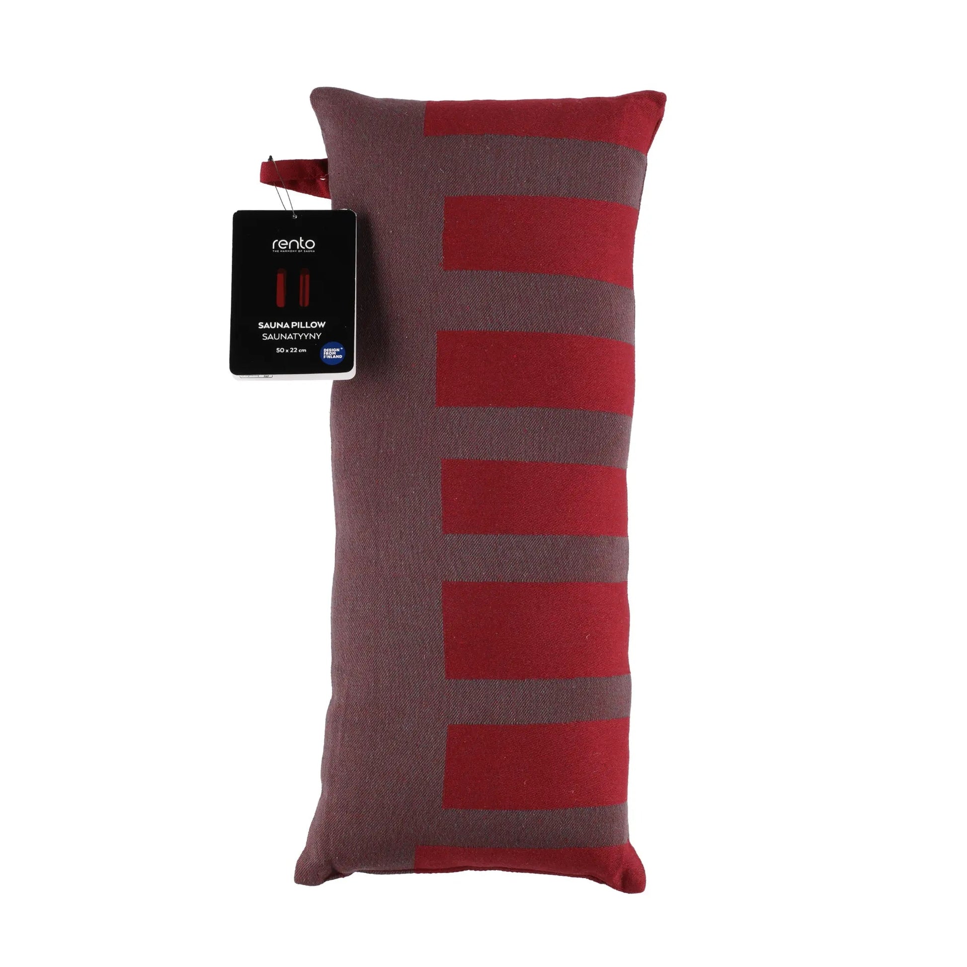 Sauna Textiles Starter Bundle - Laituri Seat Cover & Pillow Red Sauna Seat Cover | Finnmark Sauna