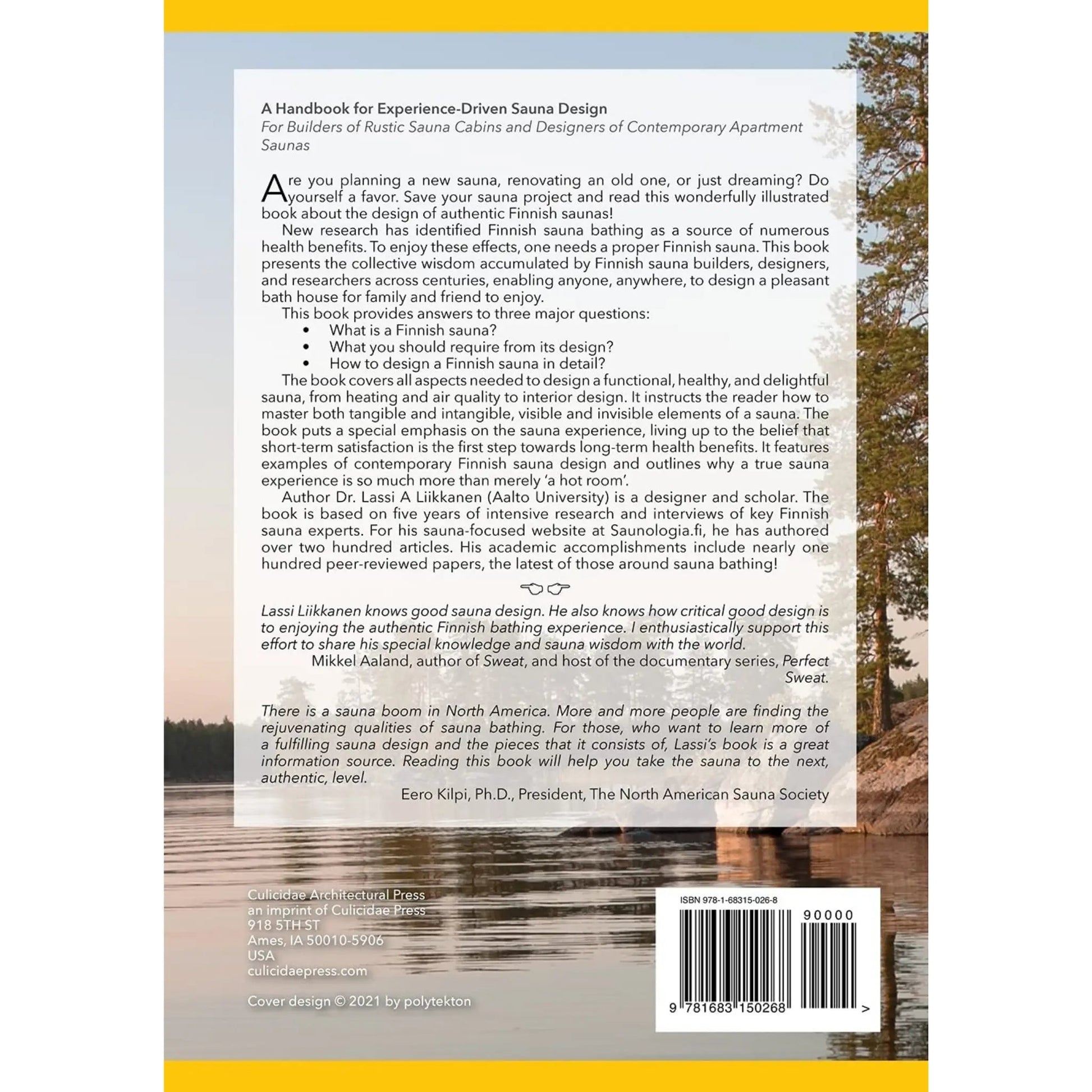 The Secrets of Finnish Sauna Design | Lassi A. Liikkanen - Hardcover Book Book | Finnmark Sauna