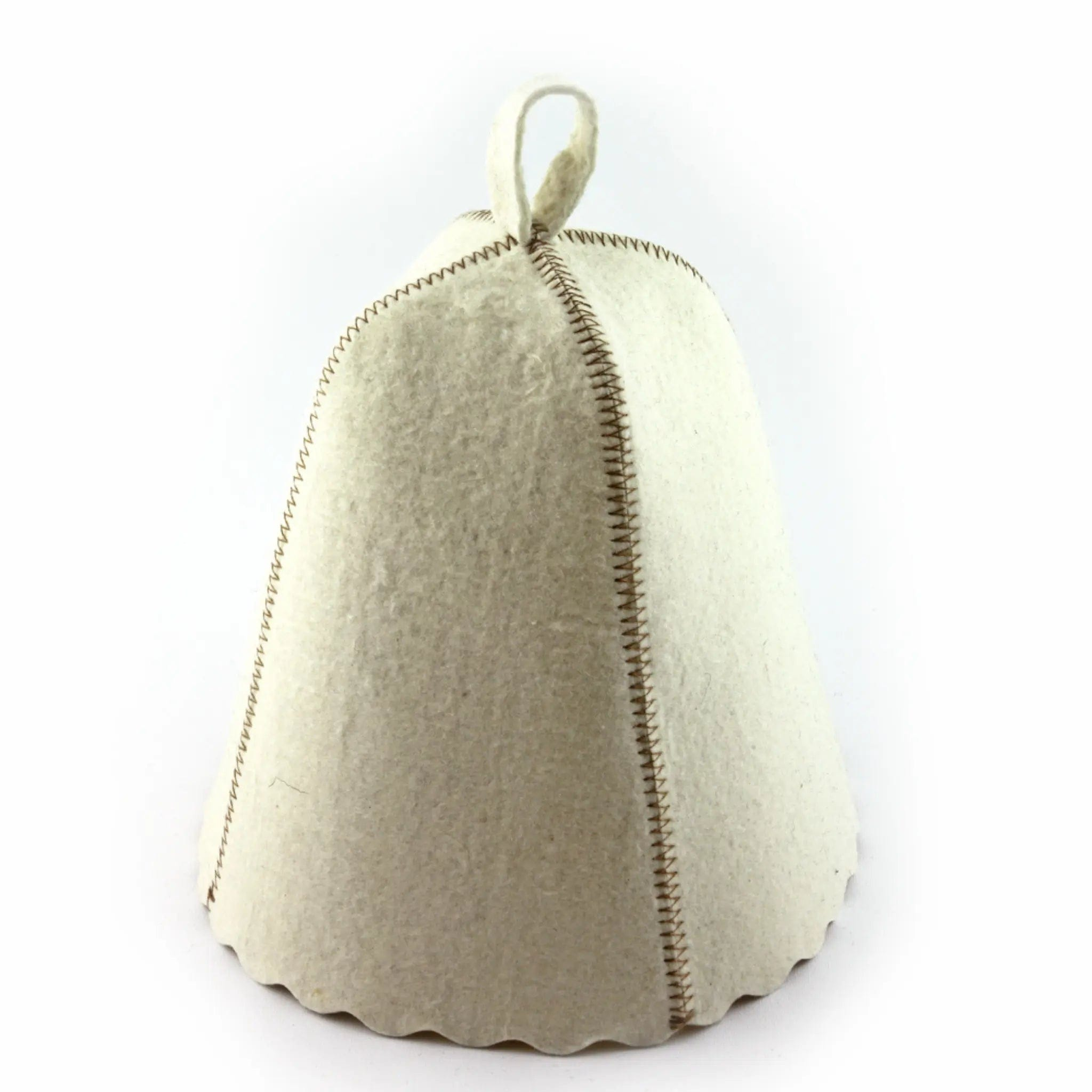 Natural Textile Saunahut 'iss Sauna Flowers' White/Grey - 100